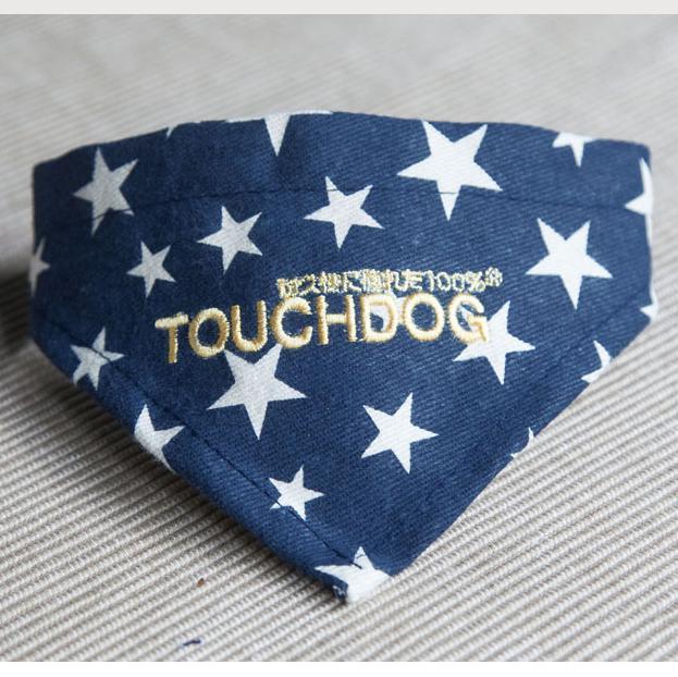 Touchdog Star Patterned Hook-and-Loop Fashion Dog Bandana - BIG FRENCHIES
