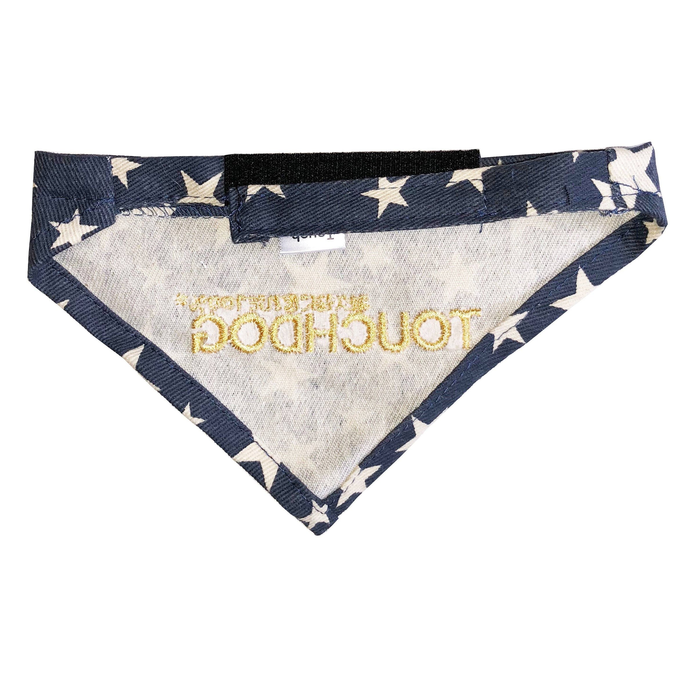 Touchdog Star Patterned Hook-and-Loop Fashion Dog Bandana - BIG FRENCHIES