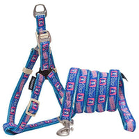 Touchdog 'Bone Patterned' Tough Stitched Dog Harness and Leash - BIG FRENCHIES