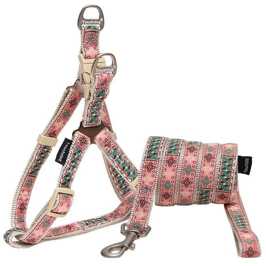 Touchdog 'Capentry Patterned' Tough Stitched Dog Harness and Leash - BIG FRENCHIES