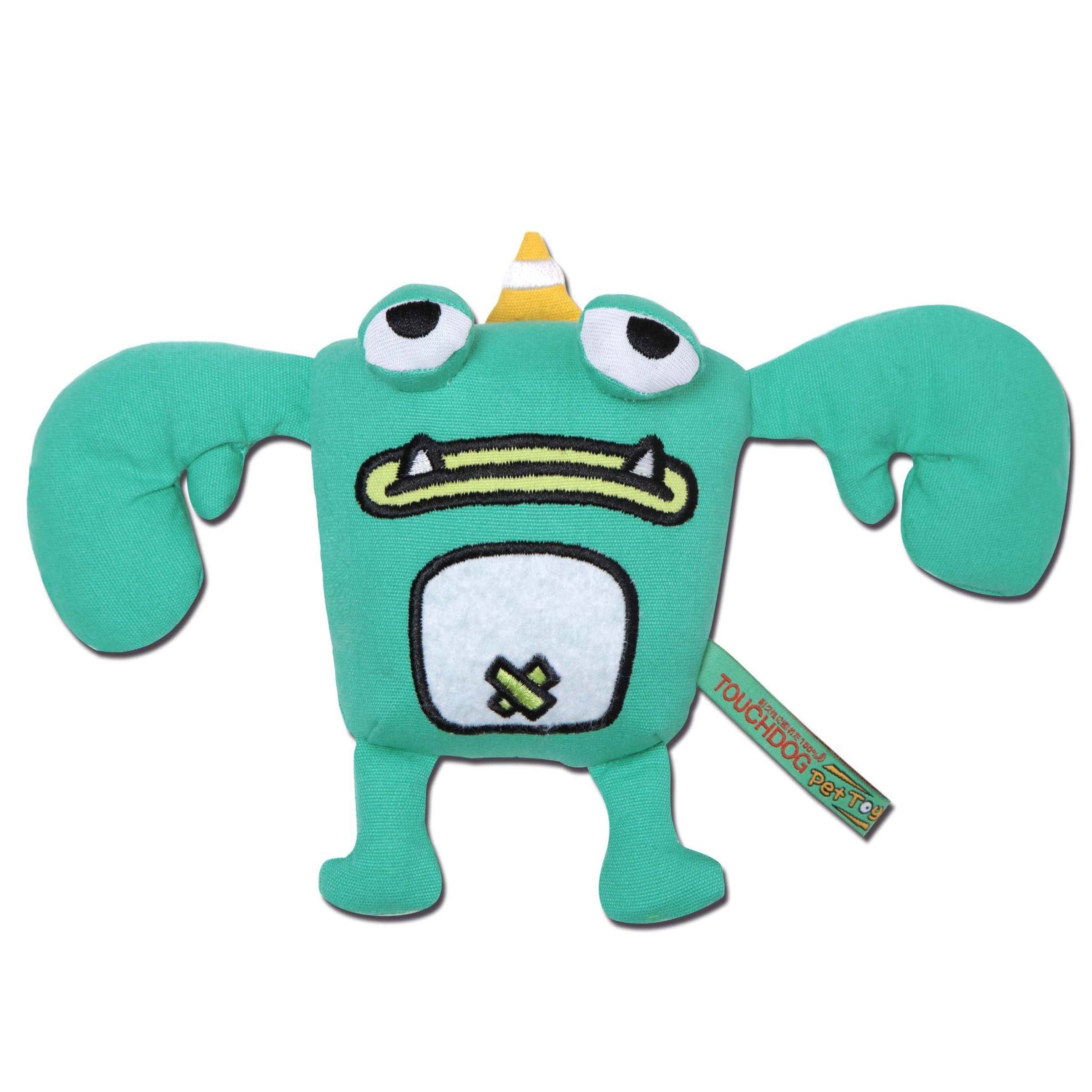Touchdog Cartoon Crabby Tooth Monster Plush Dog Toy - BIG FRENCHIES