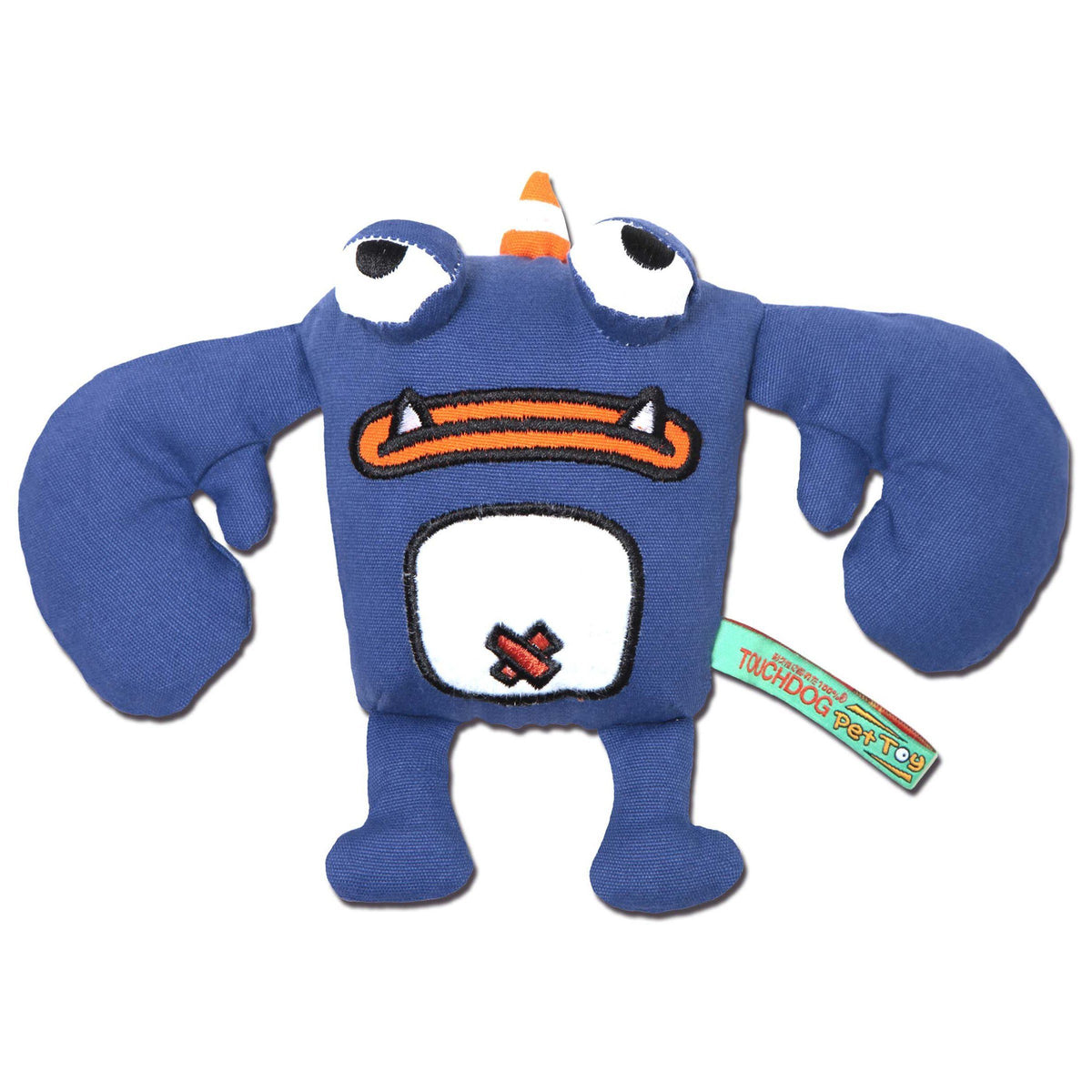 Touchdog Cartoon Crabby Tooth Monster Plush Dog Toy - BIG FRENCHIES
