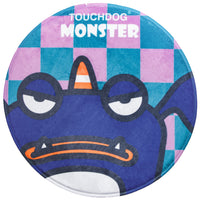 Touchdog Cartoon Crabby Tooth Monster Rounded Cat and Dog Mat - BIG FRENCHIES