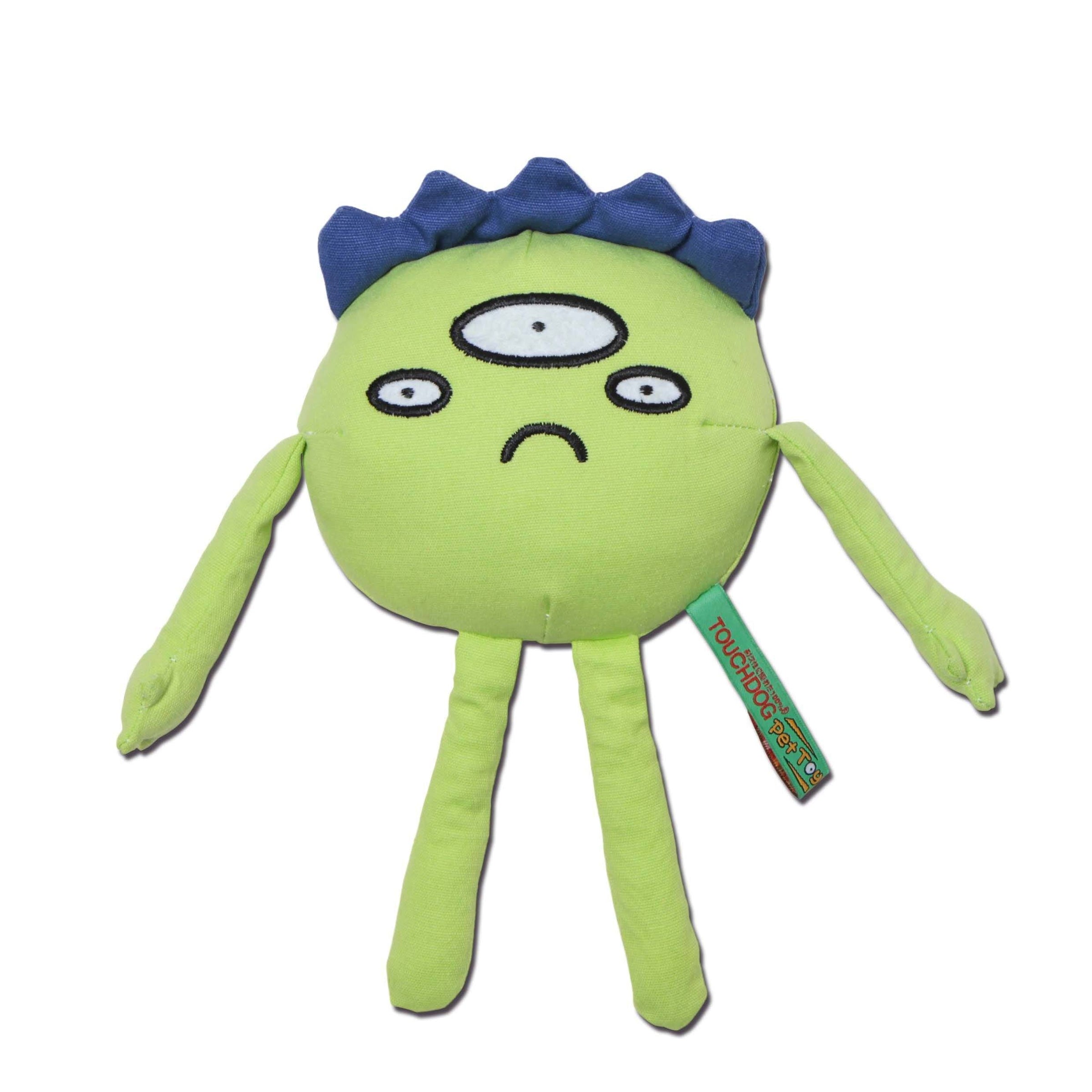 Touchdog Cartoon Monster Plush Dog Toy - Green - BIG FRENCHIES