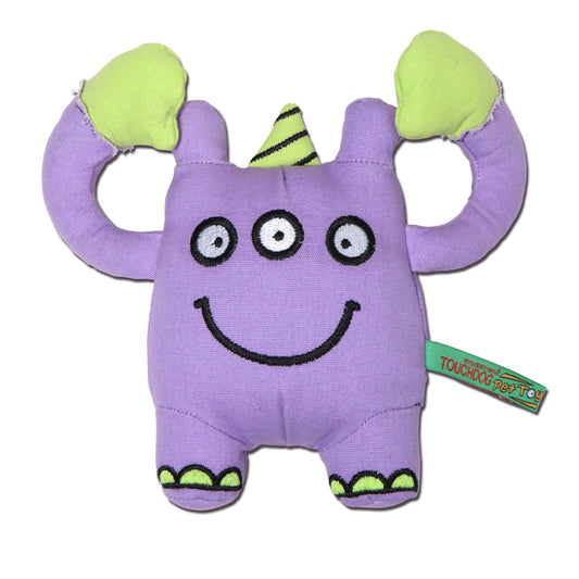 Touchdog Cartoon Monster Plush Dog Toy - Purple - BIG FRENCHIES