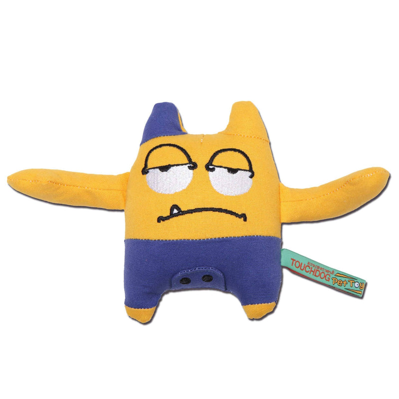 Touchdog Cartoon Monster Plush Dog Toy - Yellow - BIG FRENCHIES