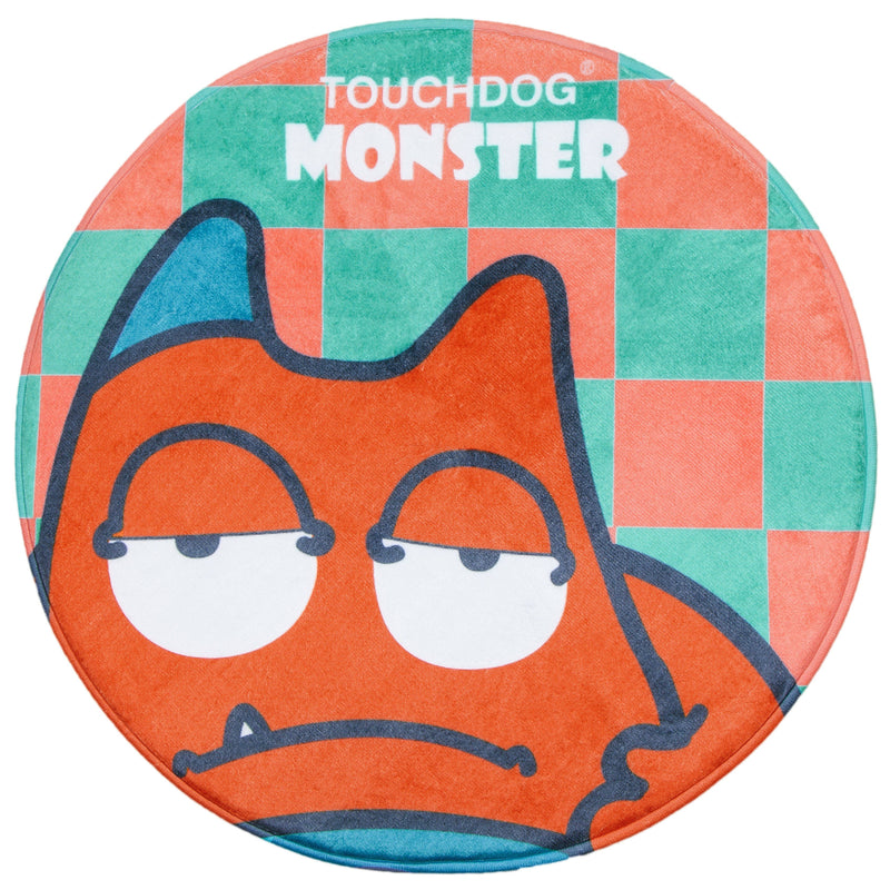 Touchdog Cartoon Sleepy Monster Rounded Cat and Dog Mat - BIG FRENCHIES