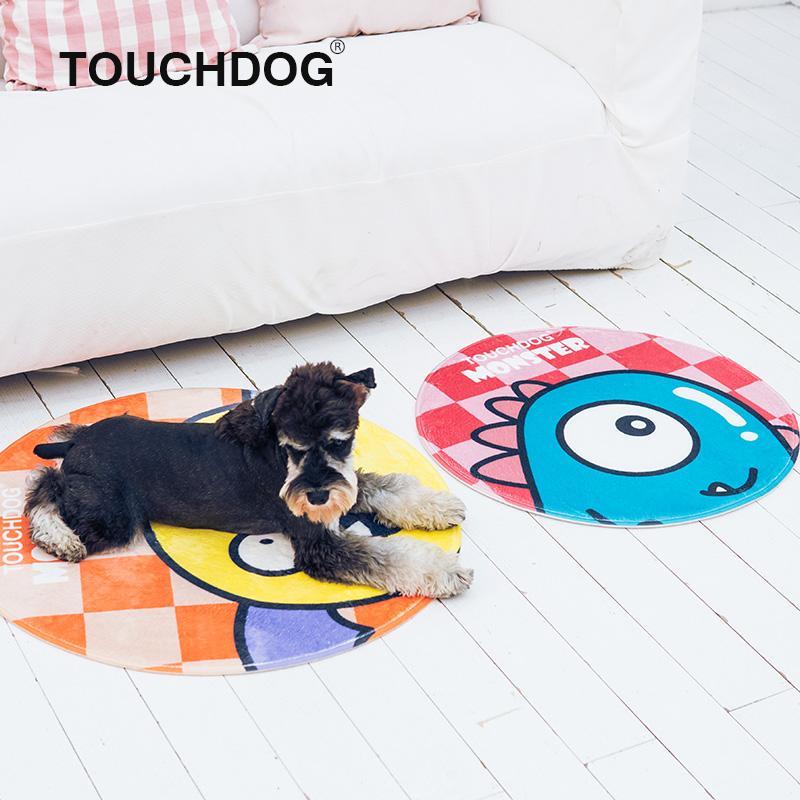 Touchdog Cartoon Three-eyed Monster Rounded Cat and Dog Mat - BIG FRENCHIES