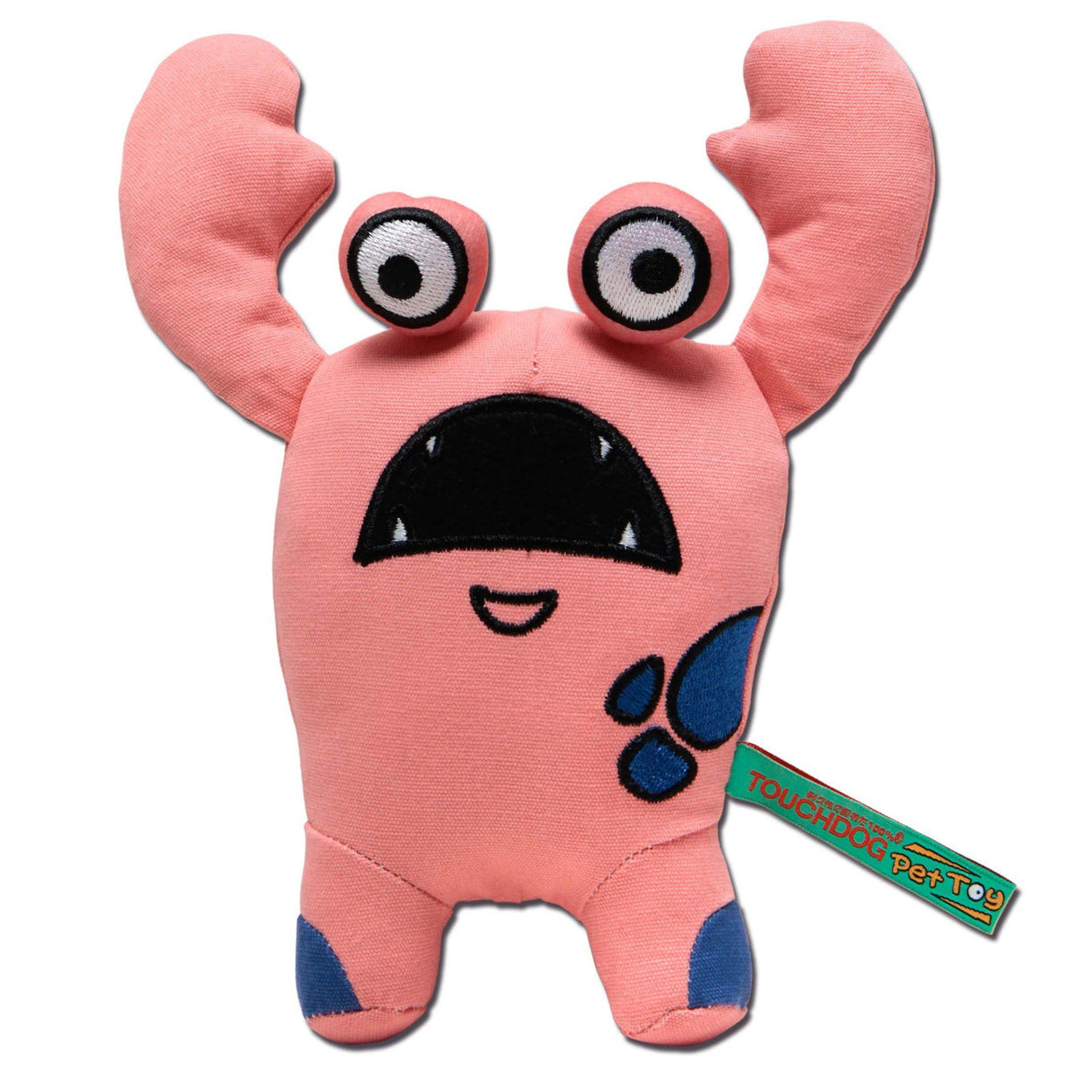 Touchdog Cartoon Up-for-Crabs Monster Plush Dog Toy - BIG FRENCHIES
