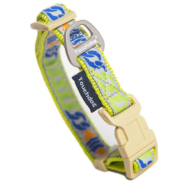 Touchdog 'Chain Printed' Tough Stitched Embroidered Collar and Leash - BIG FRENCHIES