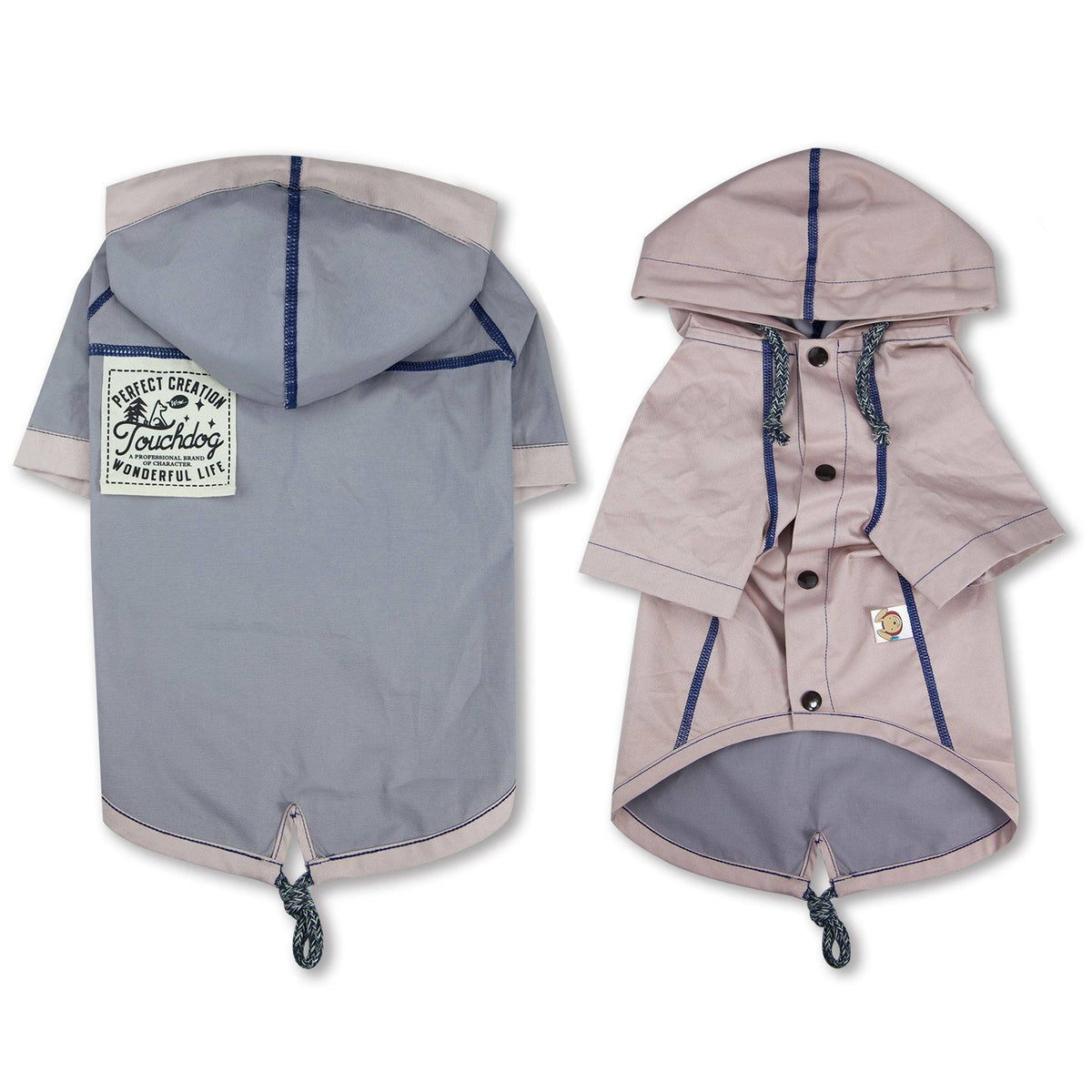 Touchdog 'Cloudburst' Reversible Fashion Waterproof Dog Raincoat - BIG FRENCHIES