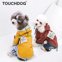Touchdog 'Cloudburst' Reversible Fashion Waterproof Dog Raincoat - BIG FRENCHIES