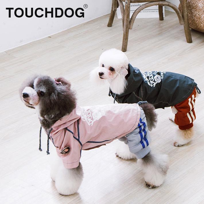 Touchdog 'Cloudburst' Reversible Fashion Waterproof Dog Raincoat - BIG FRENCHIES
