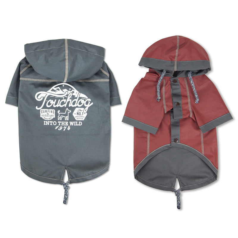 Touchdog 'Cloudburst' Reversible Fashion Waterproof Dog Raincoat - BIG FRENCHIES