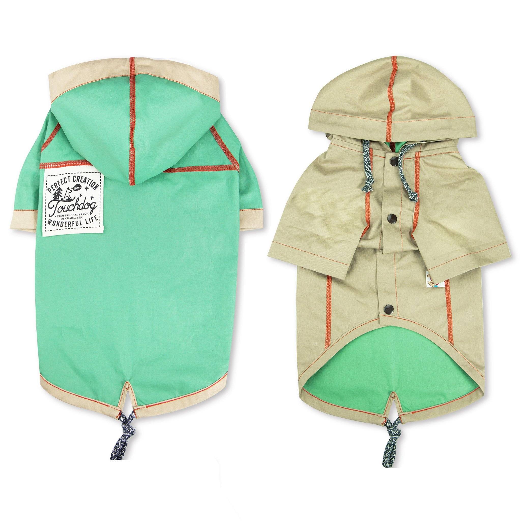 Touchdog 'Cloudburst' Reversible Fashion Waterproof Dog Raincoat - BIG FRENCHIES