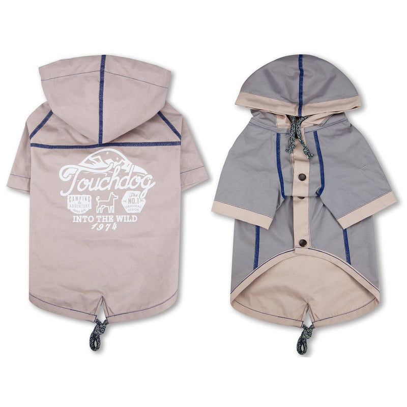 Touchdog 'Cloudburst' Reversible Fashion Waterproof Dog Raincoat - BIG FRENCHIES