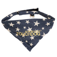 Touchdog Designer Hook-and-Loop Pet Bandana - Blue - BIG FRENCHIES
