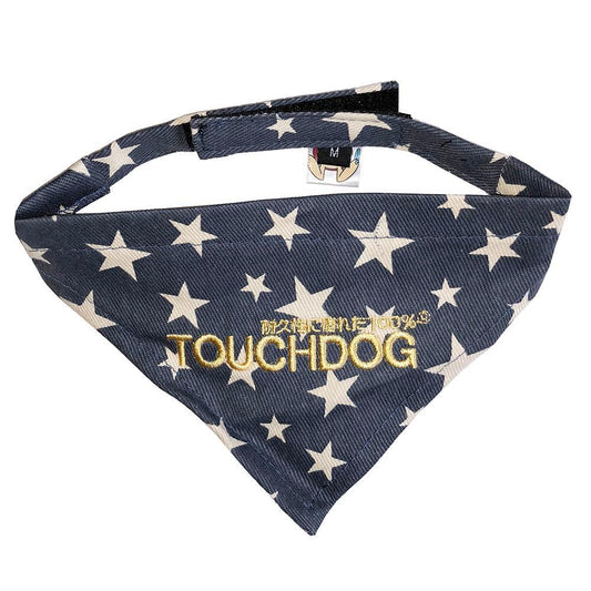 Touchdog Designer Hook-and-Loop Pet Bandana - Blue - BIG FRENCHIES