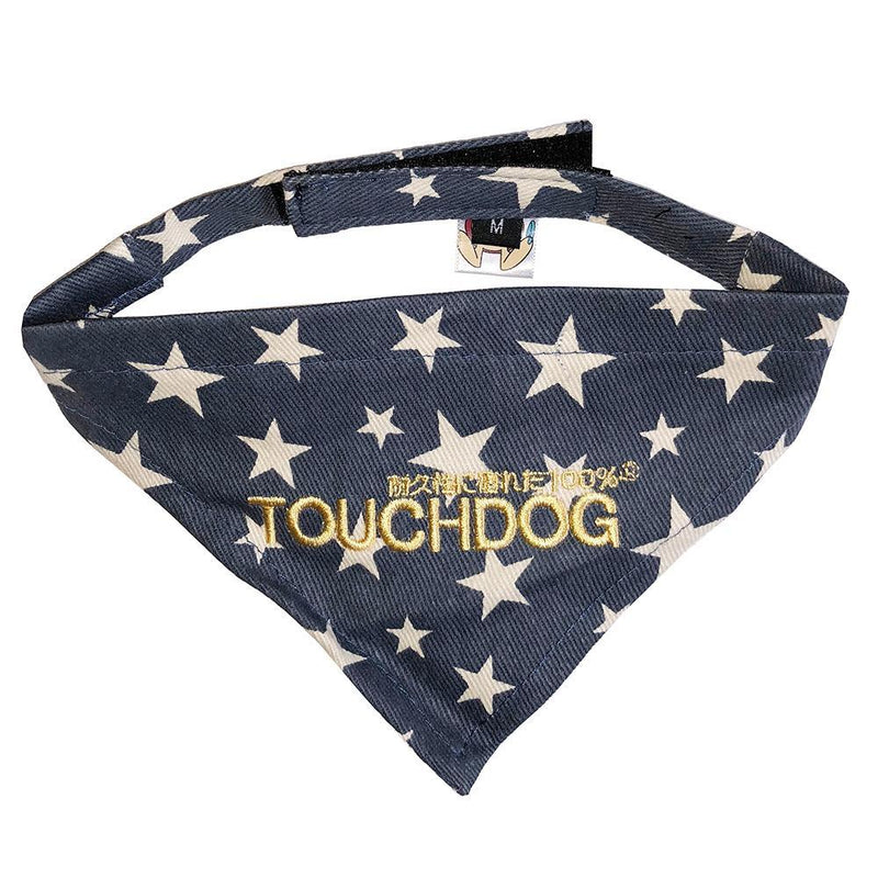 Touchdog Designer Hook-and-Loop Pet Bandana - Blue - BIG FRENCHIES
