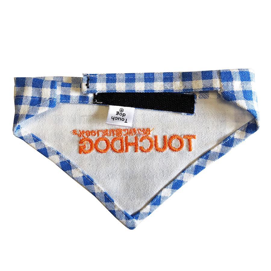 Touchdog Designer Hook-and-Loop Pet Bandana - Blue - BIG FRENCHIES