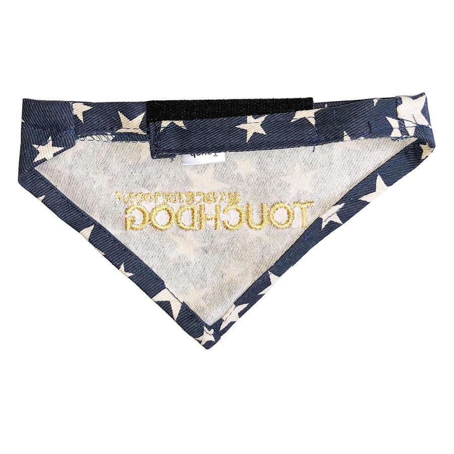 Touchdog Designer Hook-and-Loop Pet Bandana - Blue - BIG FRENCHIES