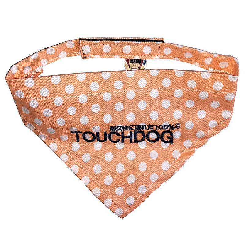 Touchdog Designer Hook-and-Loop Pet Bandana - Peach - BIG FRENCHIES
