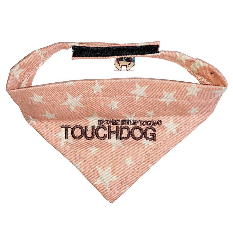 Touchdog Designer Hook-and-Loop Pet Bandana - Pink - BIG FRENCHIES