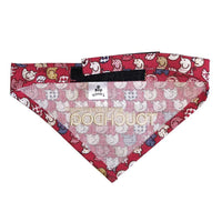 Touchdog Designer Hook-and-Loop Pet Bandana - Red - BIG FRENCHIES