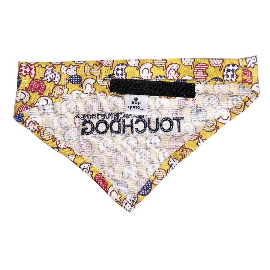 Touchdog Designer Hook-and-Loop Pet Bandana - Yellow - BIG FRENCHIES