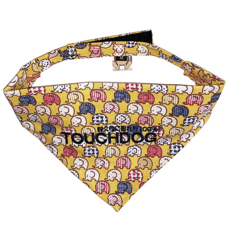 Touchdog Designer Hook-and-Loop Pet Bandana - Yellow - BIG FRENCHIES