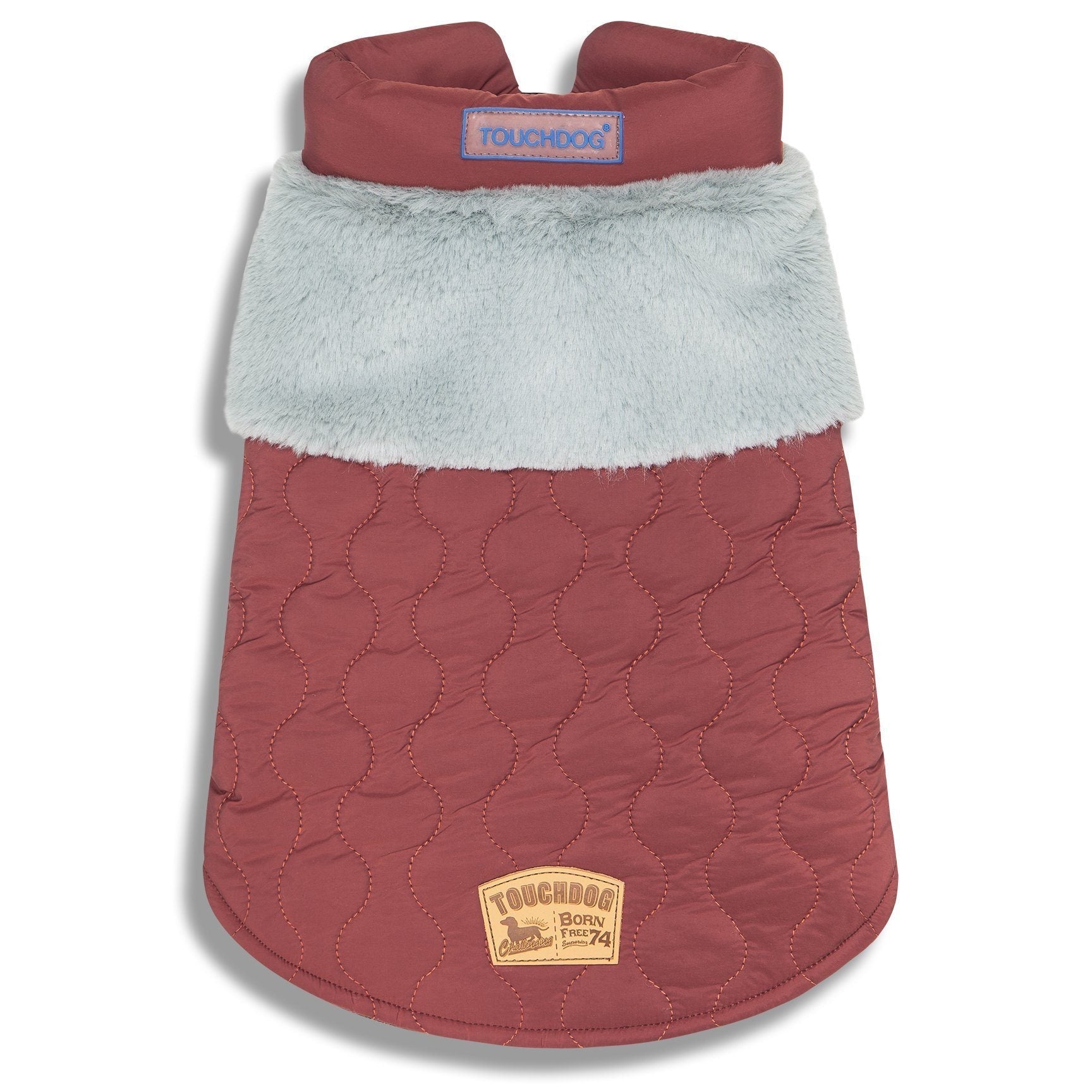 Touchdog 'Furrost-Bite' Fur and Fleece Designer Fashion Dog Jacket - BIG FRENCHIES