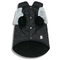 Touchdog 'Furrost-Bite' Fur and Fleece Designer Fashion Dog Jacket - BIG FRENCHIES