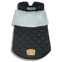 Touchdog 'Furrost-Bite' Fur and Fleece Designer Fashion Dog Jacket - BIG FRENCHIES