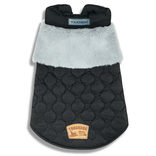 Touchdog 'Furrost-Bite' Fur and Fleece Designer Fashion Dog Jacket - BIG FRENCHIES