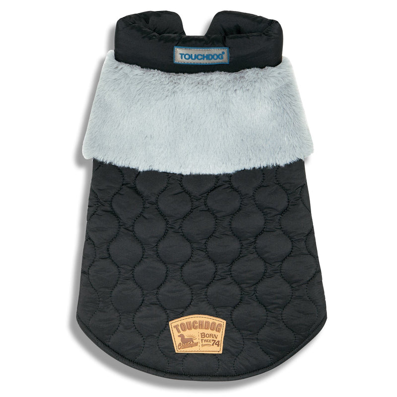 Touchdog 'Furrost-Bite' Fur and Fleece Designer Fashion Dog Jacket - BIG FRENCHIES