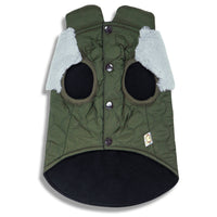 Touchdog 'Furrost-Bite' Fur and Fleece Designer Fashion Dog Jacket - BIG FRENCHIES