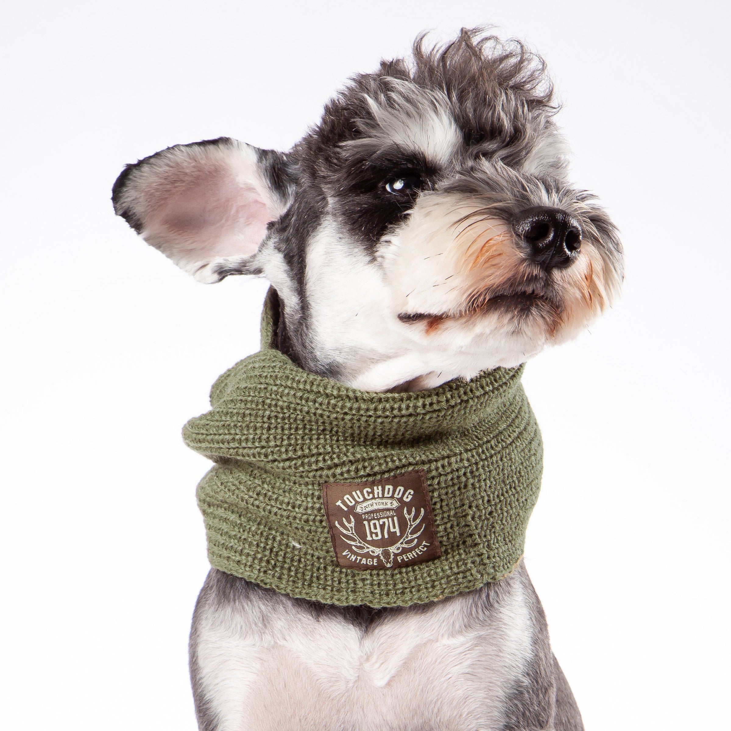 Touchdog Heavy Knitted Designer Fashion Winter Dog Scarf - BIG FRENCHIES