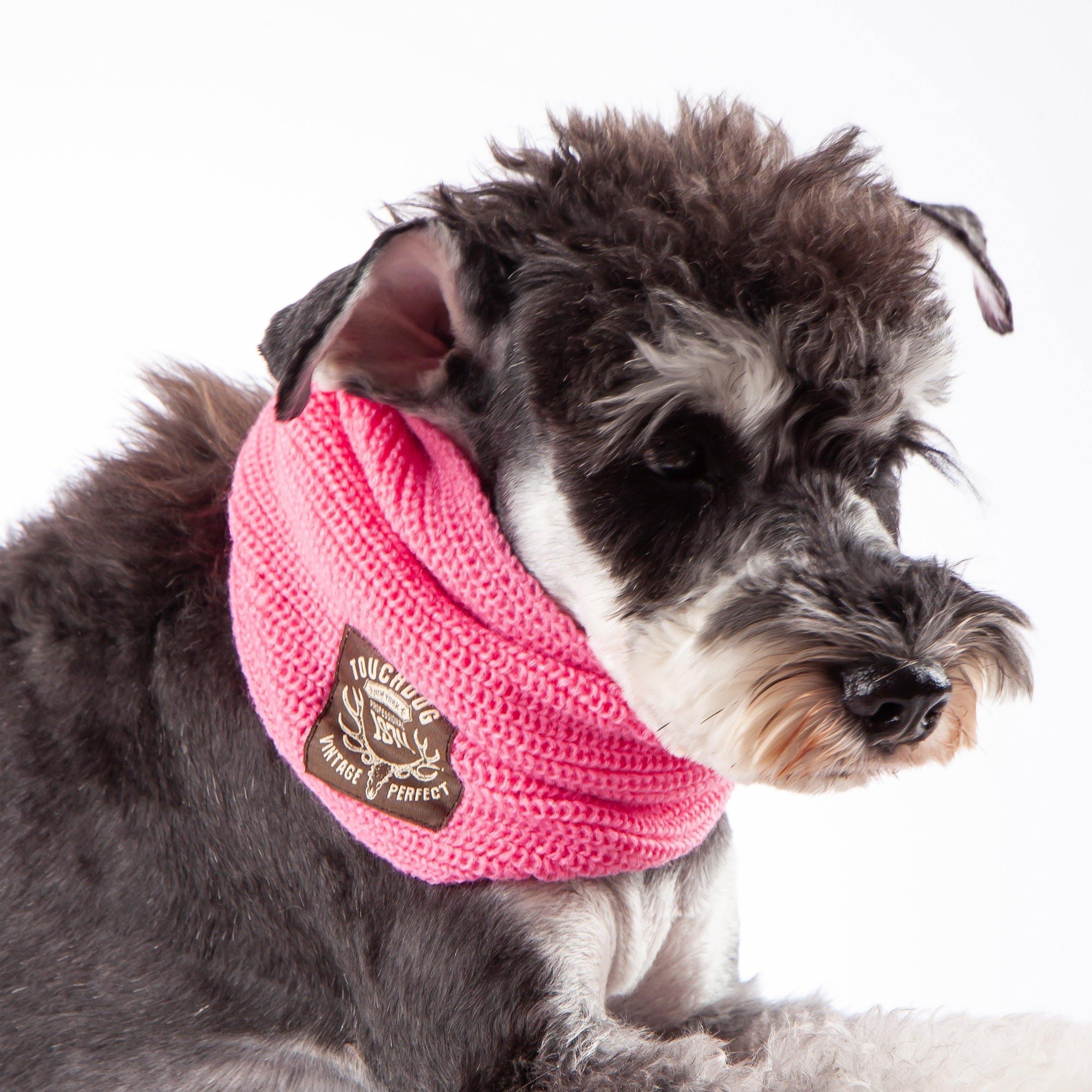 Touchdog Heavy Knitted Designer Fashion Winter Dog Scarf - BIG FRENCHIES