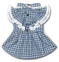 Touchdog 'I love Poochi' Classical Plaid Fashion Designer Dog Dress - BIG FRENCHIES