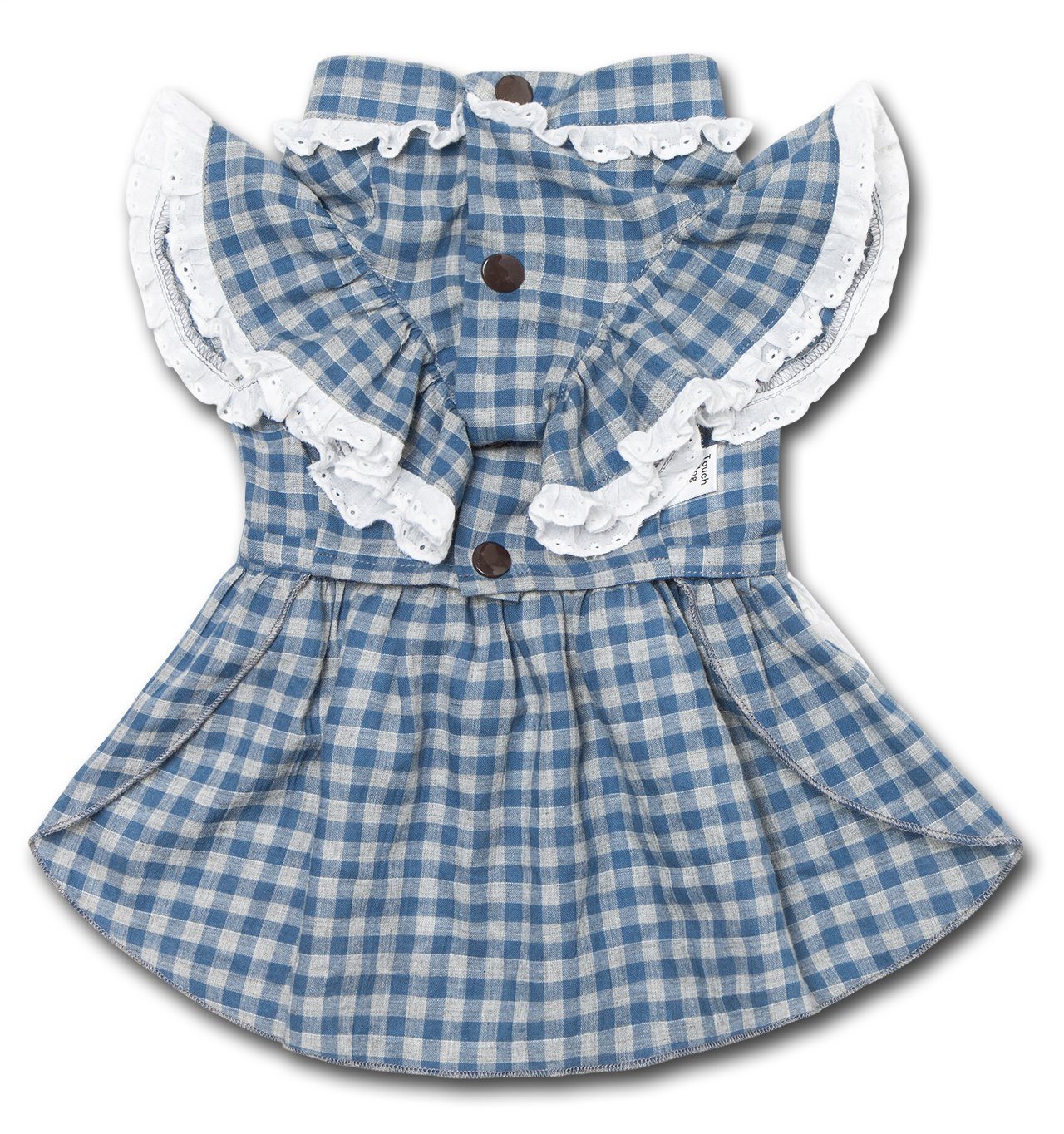 Touchdog 'I love Poochi' Classical Plaid Fashion Designer Dog Dress - BIG FRENCHIES
