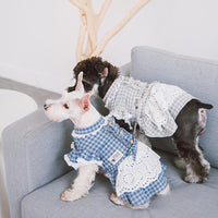 Touchdog 'I love Poochi' Classical Plaid Fashion Designer Dog Dress - BIG FRENCHIES