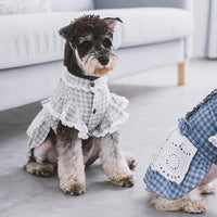 Touchdog 'I love Poochi' Classical Plaid Fashion Designer Dog Dress - BIG FRENCHIES