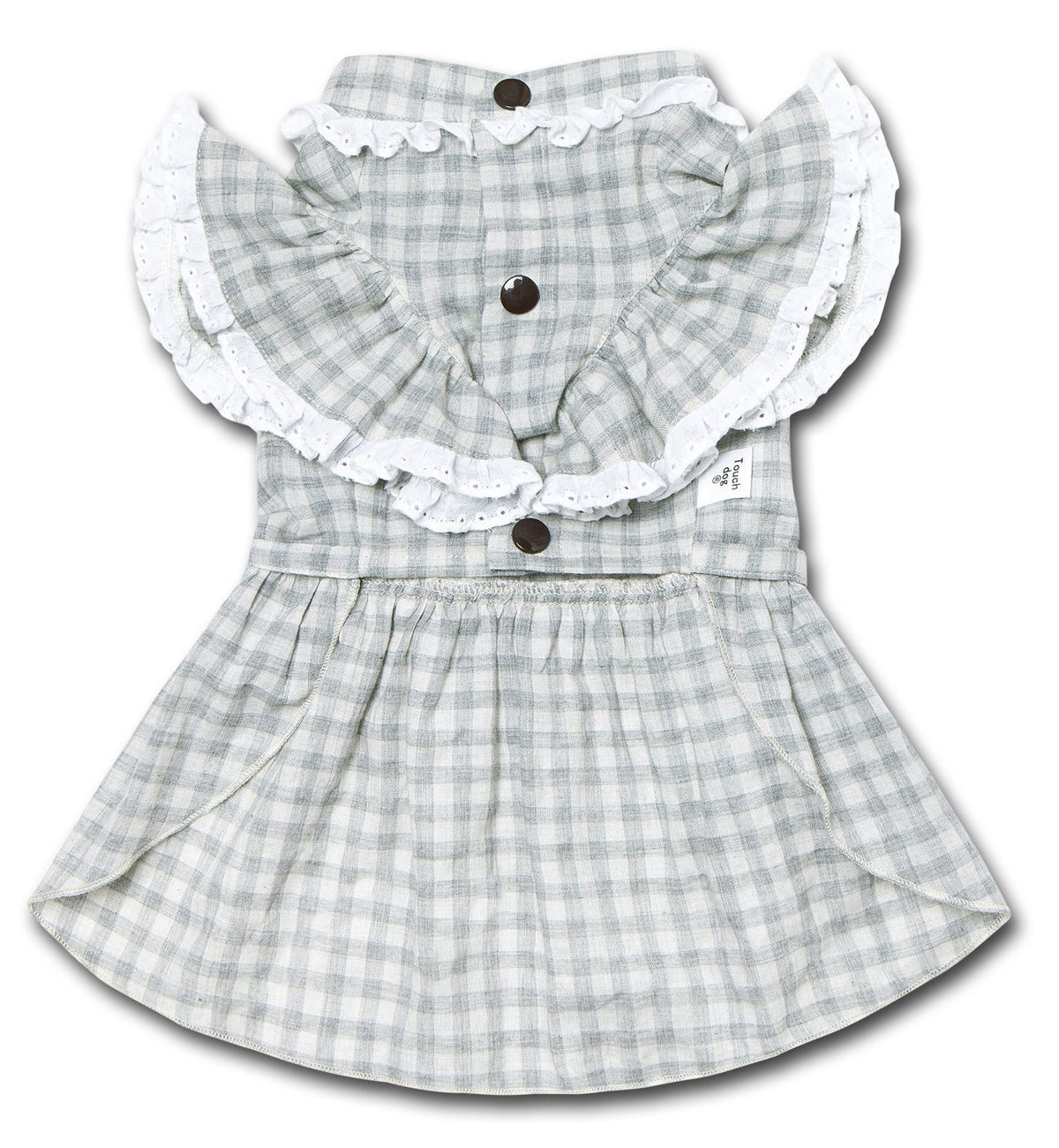 Touchdog 'I love Poochi' Classical Plaid Fashion Designer Dog Dress - BIG FRENCHIES