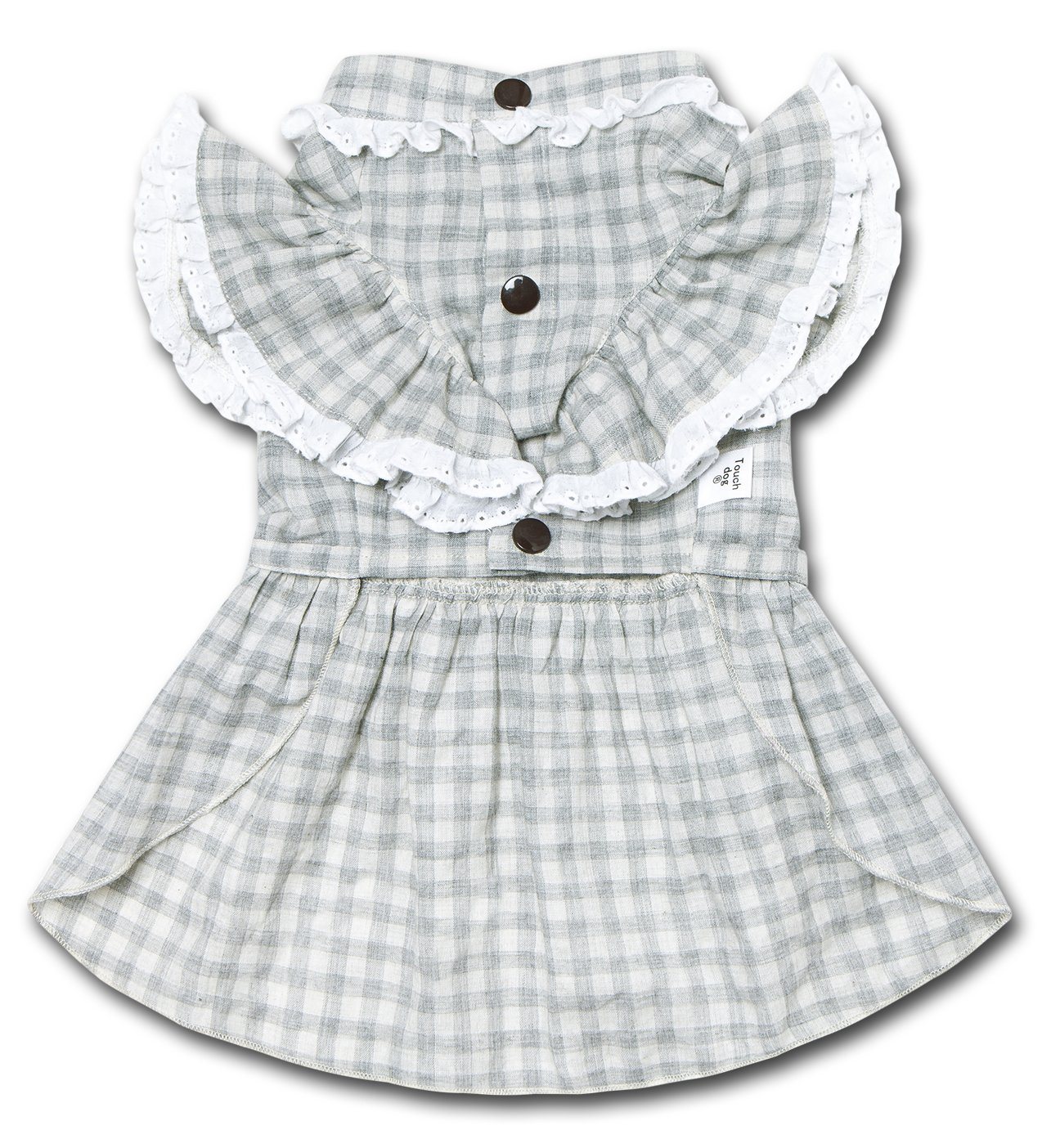 Touchdog 'I love Poochi' Classical Plaid Fashion Designer Dog Dress - BIG FRENCHIES