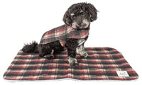 Touchdog ® 2-In-1 Tartan Plaid Dog Jacket and Matching Reversible Dog Mat - BIG FRENCHIES