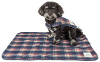 Touchdog ® 2-In-1 Tartan Plaid Dog Jacket and Matching Reversible Dog Mat - BIG FRENCHIES