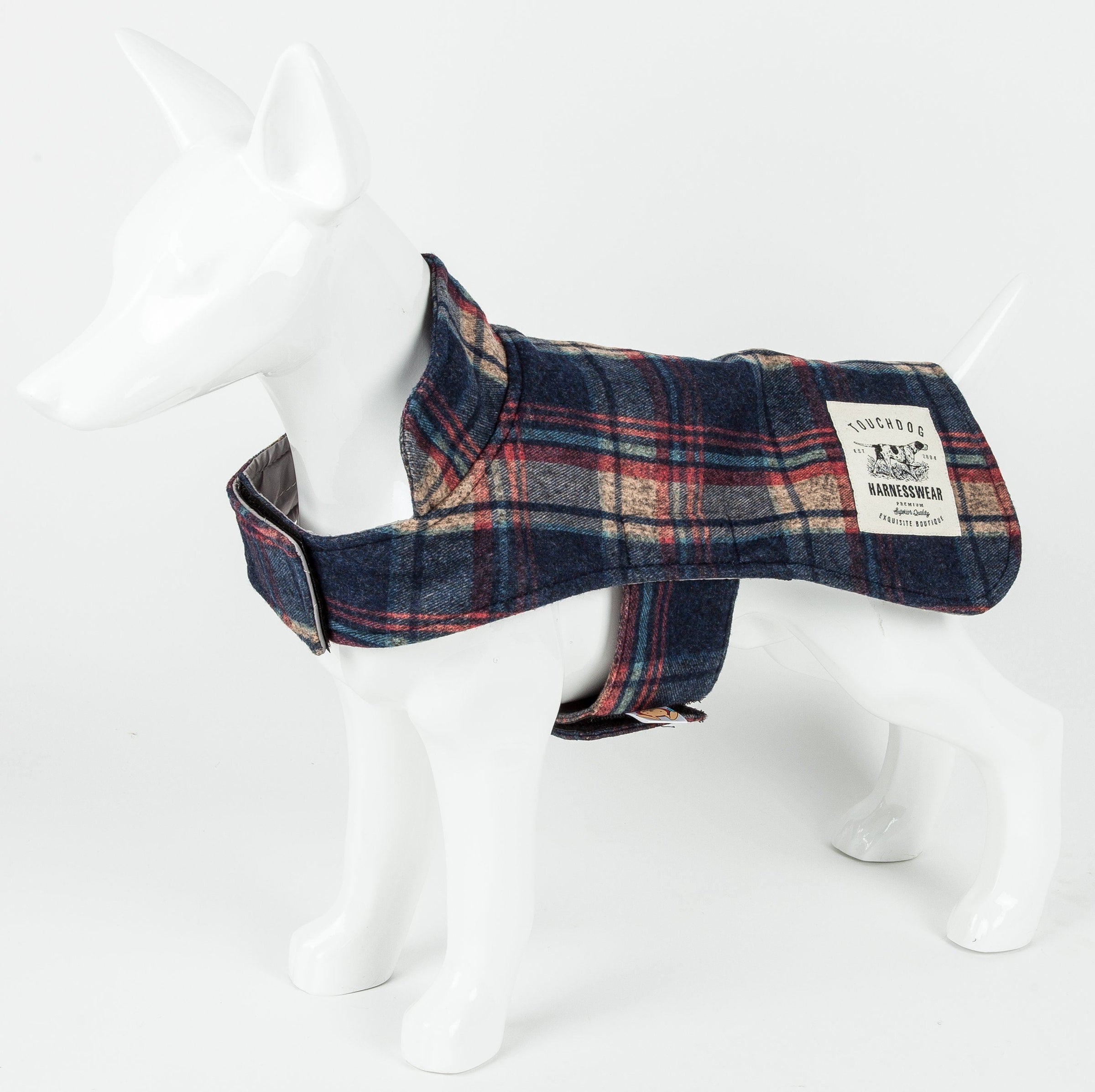 Touchdog ® 2-In-1 Tartan Plaid Dog Jacket and Matching Reversible Dog Mat - BIG FRENCHIES
