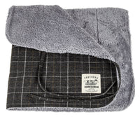 Touchdog ® 2-In-1 Windowpane Plaid Dog Jacket and Matching Reversible Dog Mat - BIG FRENCHIES