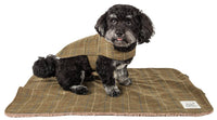 Touchdog ® 2-In-1 Windowpane Plaid Dog Jacket and Matching Reversible Dog Mat - BIG FRENCHIES