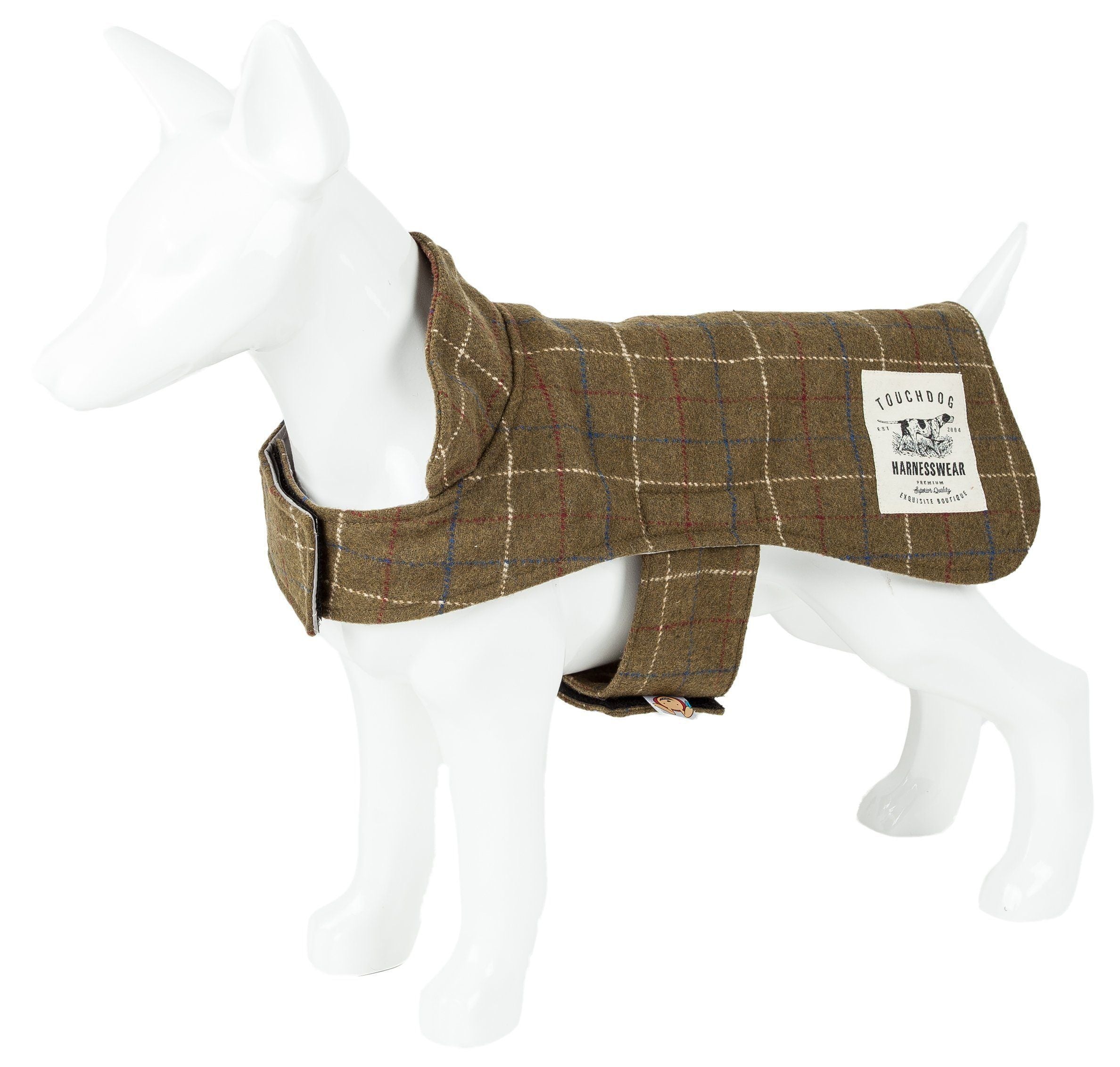 Touchdog ® 2-In-1 Windowpane Plaid Dog Jacket and Matching Reversible Dog Mat - BIG FRENCHIES
